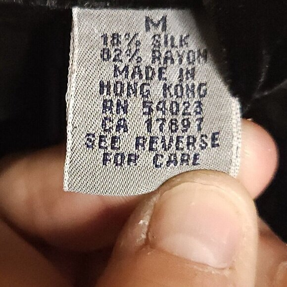 Gap Black Velvet Silk Rayon Blend Button Down Tunic Medium - Picture 7 of 8